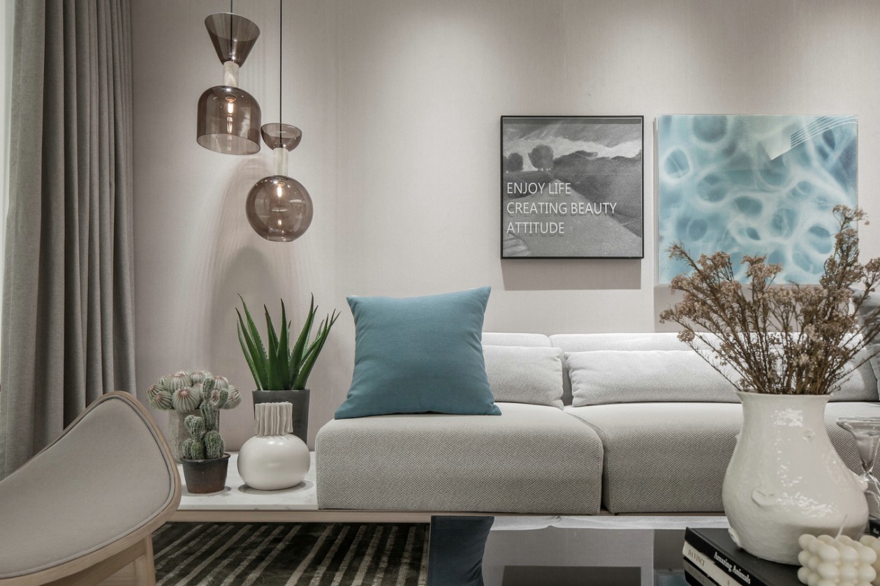 现代轻奢风格室内设计家装案例-客厅沙发 现代轻奢风格室内设计家装案例-客厅沙发