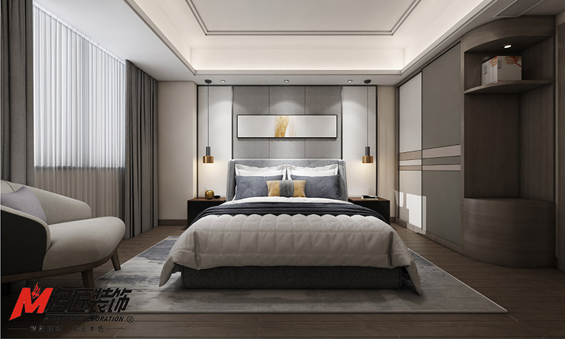 金城君悦四居236平米北欧风格装修案例-客房 金城君悦四居236平米北欧风格装修案例-客房