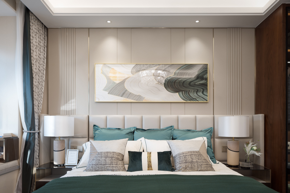 现代轻奢风格室内设计家装案例-主卧 现代轻奢风格室内设计家装案例-主卧