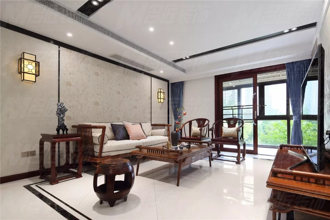 新中式风格家装设计室内装修效果图-客厅 新中式风格家装设计室内装修效果图-客厅