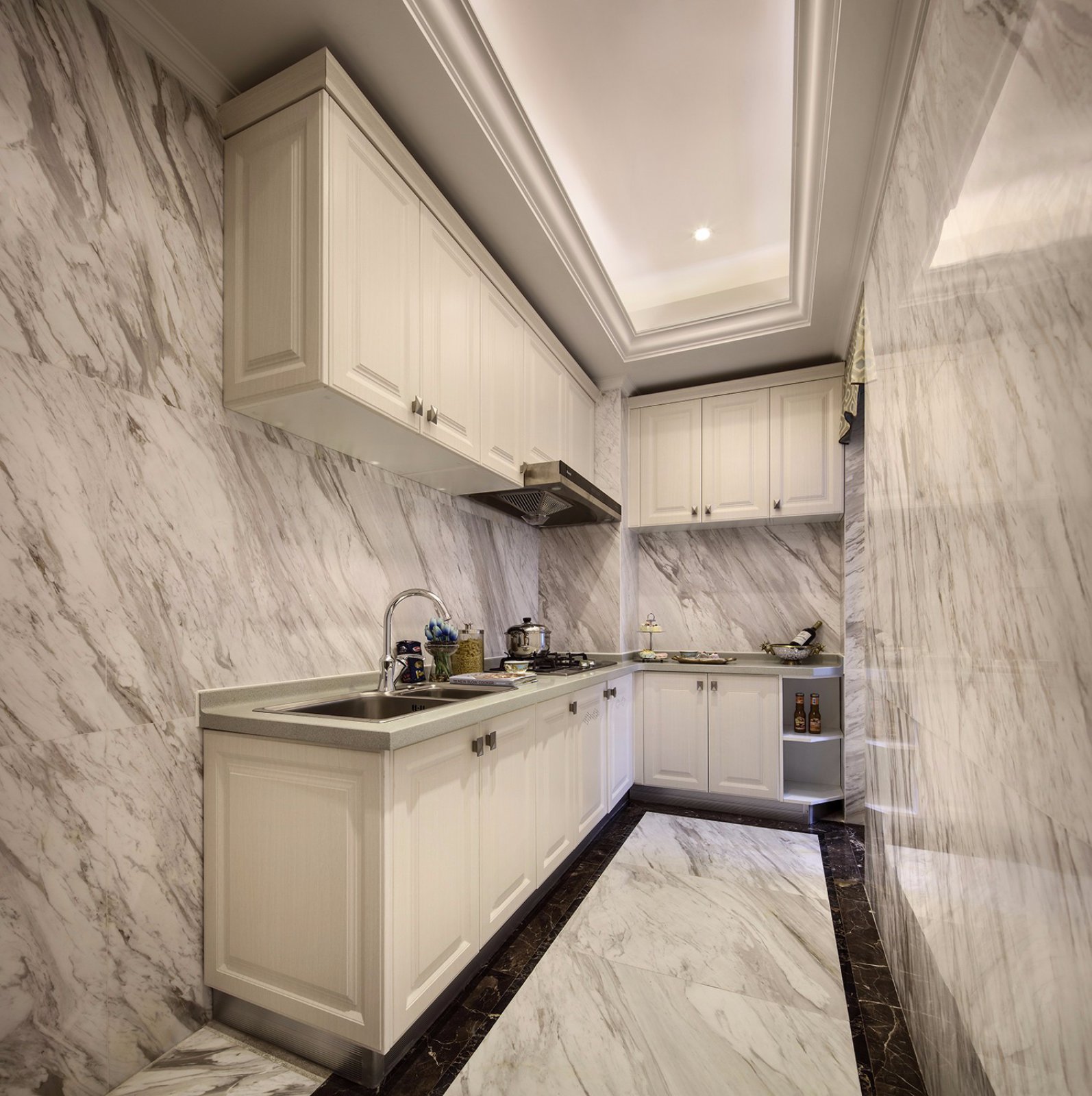 欧式风格家装设计室内装修效果图-厨房 欧式风格家装设计室内装修效果图-厨房