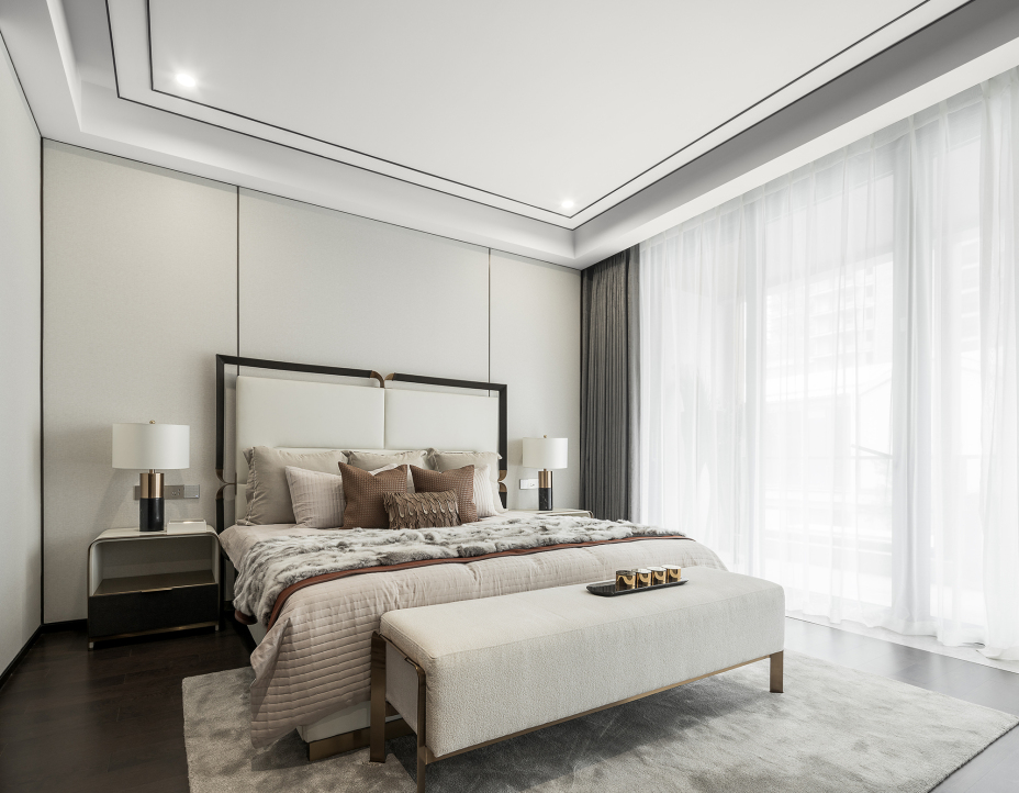 新中式风格室内家装案例效果图-卧室 新中式风格室内家装案例效果图-卧室