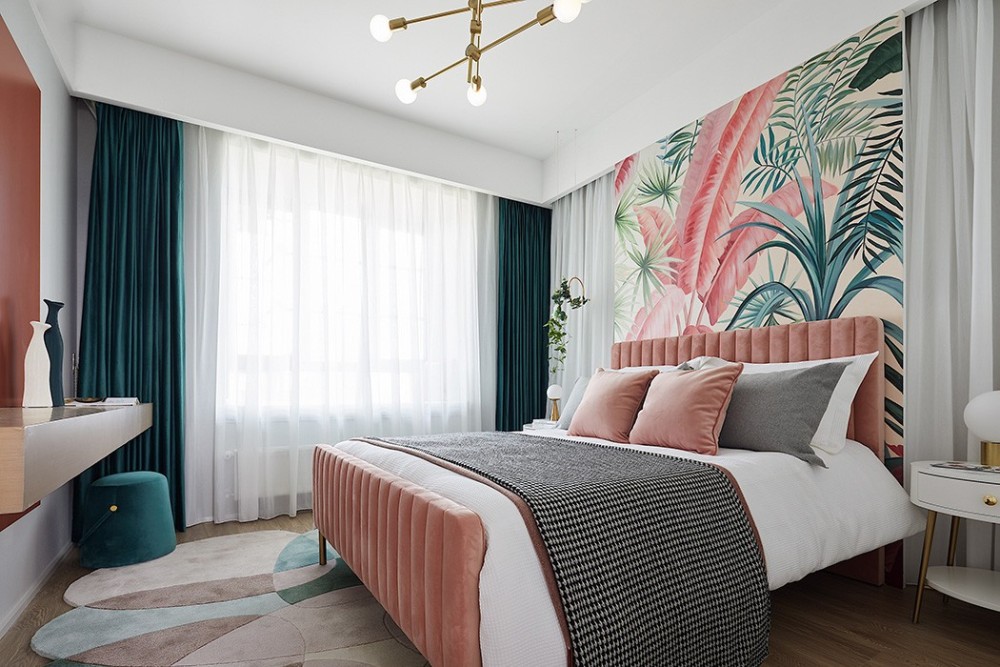 轻奢风格室内家装案例效果图-卧室 轻奢风格室内家装案例效果图-卧室