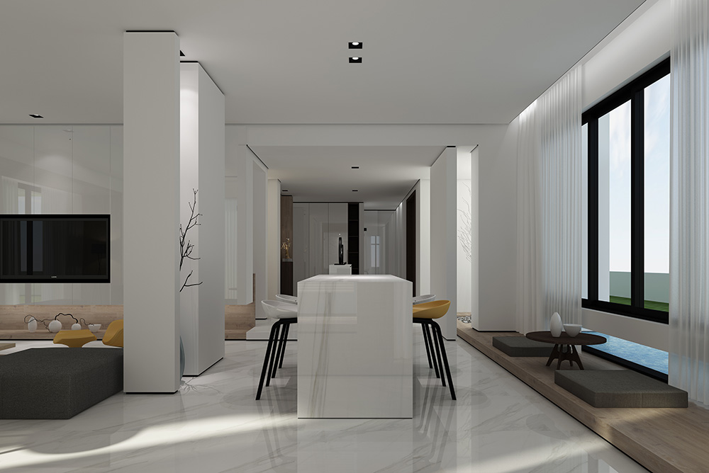 现代极简风格别墅装修设计效果图-迎江"逸"墅·碧桂园-别墅装修设计一楼酒吧 现代极简风格别墅装修设计效果图-迎江"逸"墅·碧桂园-别墅装修设计一楼酒吧