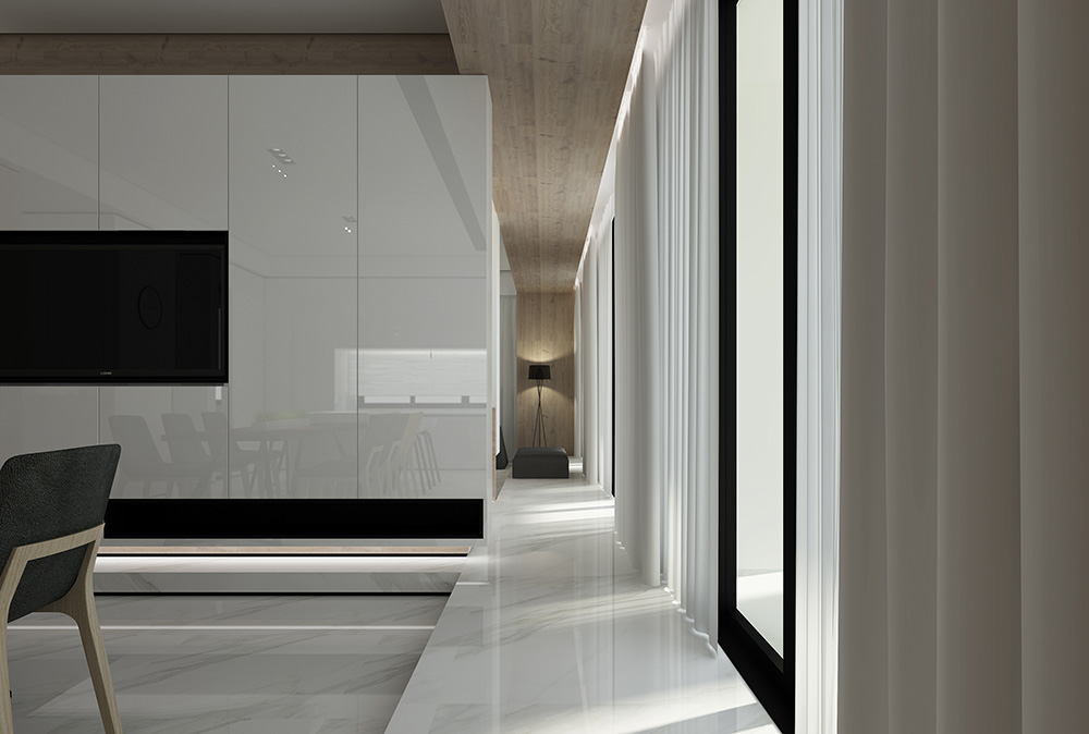 现代极简风格别墅装修设计效果图-迎江"逸"墅·碧桂园-别墅走廊装修设计 现代极简风格别墅装修设计效果图-迎江"逸"墅·碧桂园-别墅走廊装修设计